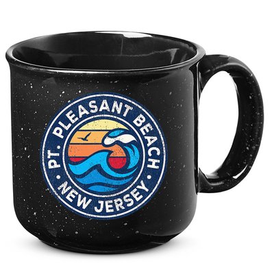 Point Pleasant Beach New Jersey Nj Vintage Nautical Waves De 15oz Campfire Ceramic Mug