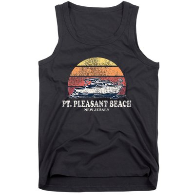 Point Pleasant Beach Nj Vintage Boating 70s Retro Boat Desig Tank Top