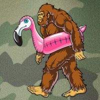 Pool Party Bigfoot Flamingo Wo Sasquatch Pink Float Legacy Tie Dye Trucker Hat