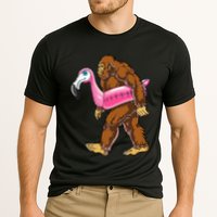 Pool Party Bigfoot Flamingo Wo Sasquatch Pink Float Performance Shirt