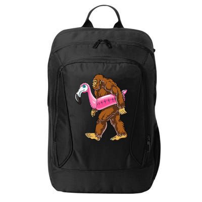 Pool Party Bigfoot Flamingo Wo Sasquatch Pink Float City Backpack