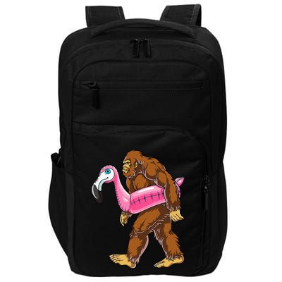 Pool Party Bigfoot Flamingo Wo Sasquatch Pink Float Impact Tech Backpack