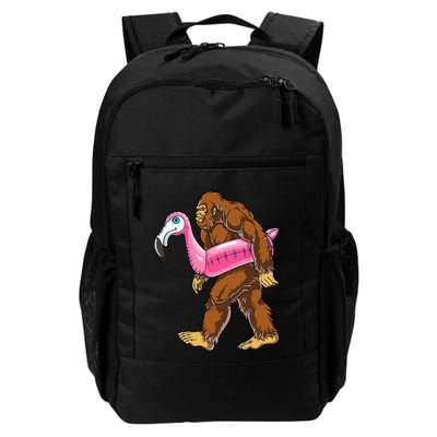 Pool Party Bigfoot Flamingo Wo Sasquatch Pink Float Backpack