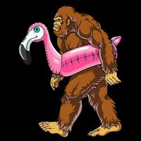 Pool Party Bigfoot Flamingo Wo Sasquatch Pink Float Sustainable Bucket Hat