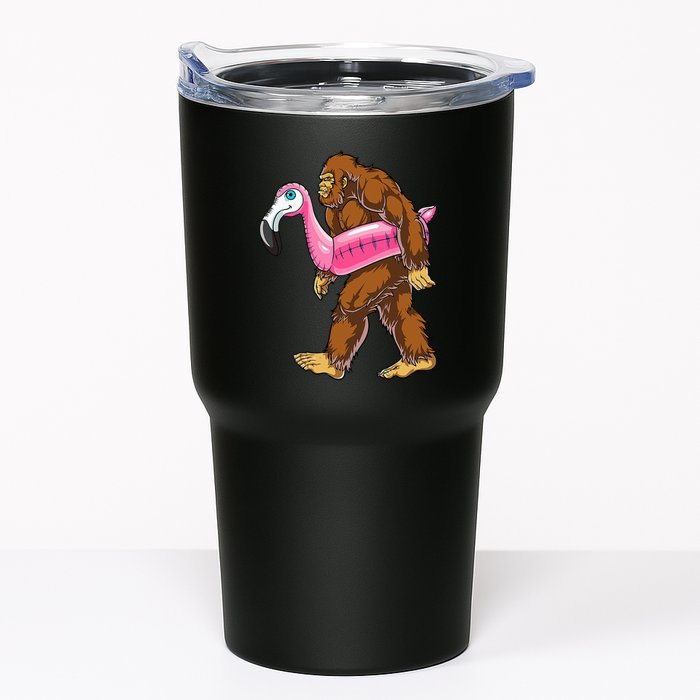 Pool Party Bigfoot Flamingo Wo Sasquatch Pink Float Tumbler