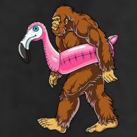 Pool Party Bigfoot Flamingo Wo Sasquatch Pink Float 25L Jumbo Tote