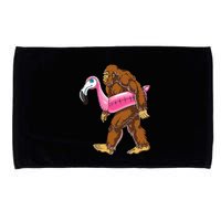 Pool Party Bigfoot Flamingo Wo Sasquatch Pink Float Microfiber Hand Towel