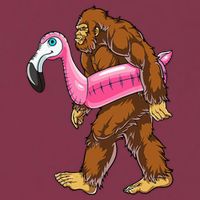 Pool Party Bigfoot Flamingo Wo Sasquatch Pink Float 16oz Travel Tumbler