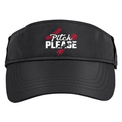 Pitch Please Baseball Cute Gift Adult Drive Performance Visor