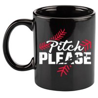 Pitch Please Baseball Cute Gift 11oz C Handle Ceramic Mug