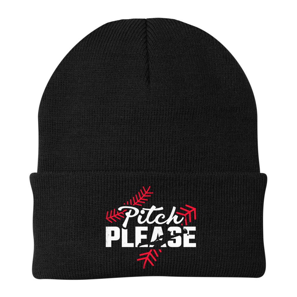 Pitch Please Baseball Cute Gift Beanie