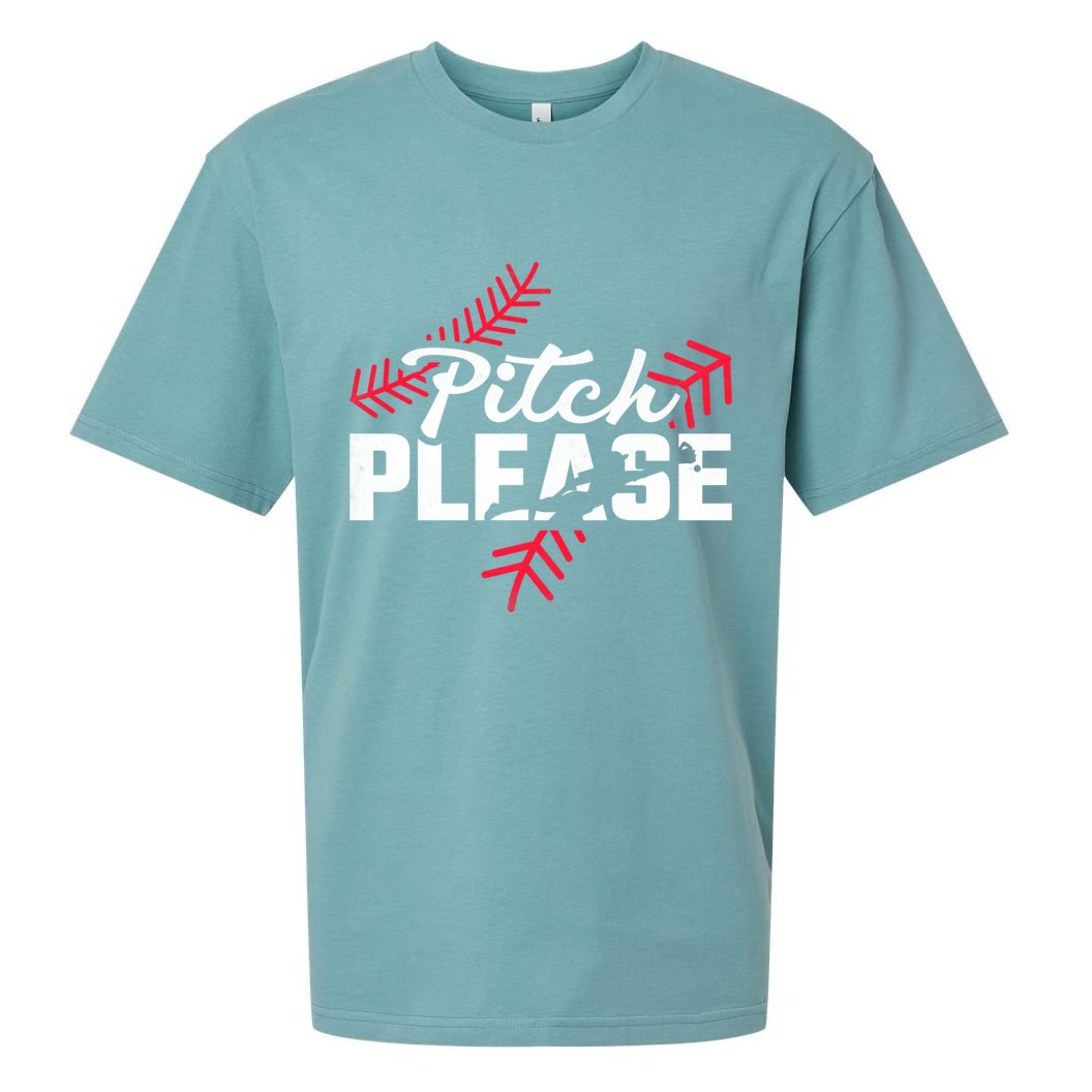 Pitch Please Baseball Cute Gift Sueded Cloud Jersey T-Shirt