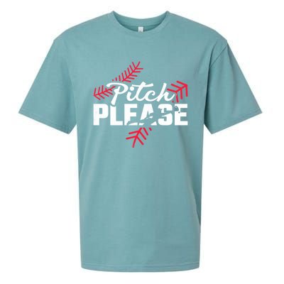 Pitch Please Baseball Cute Gift Sueded Cloud Jersey T-Shirt