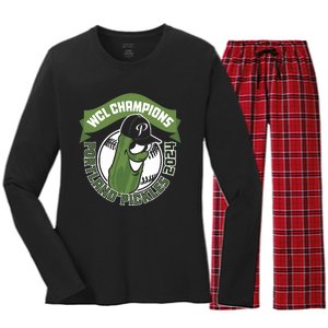 Portland Pickles Baseball 2024 Women's Long Sleeve Flannel Pajama Set 