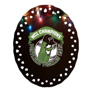 Portland Pickles Baseball 2024 Ceramic Oval Ornament