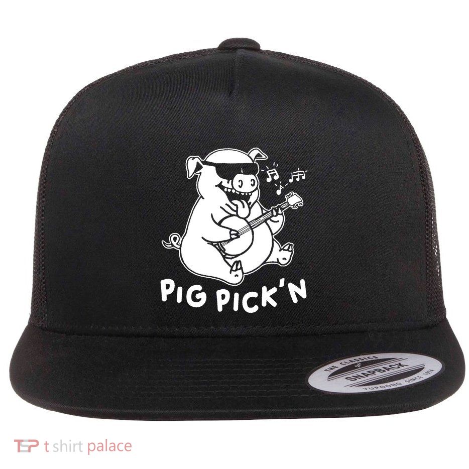 Pig Pickin Banjo Flat Bill Trucker Hat
