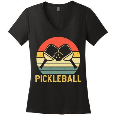 Pickleballer Pickle Baller Pickleball Player Women's V-Neck T-Shirt