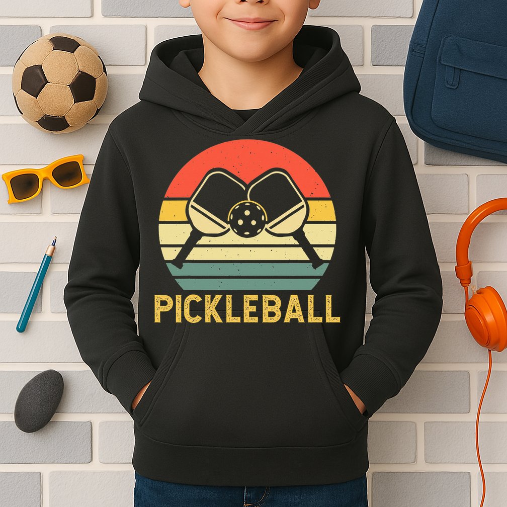Pickleballer Pickle Baller Pickleball Player Kids Hoodie
