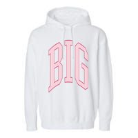 Preppy Pink Big Little Sorority Garment-Dyed Fleece Hoodie