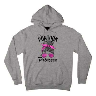 Pontoon Princess Boating Mom Lake Life Funny Pontooning Meaningful Gift Tall Hoodie