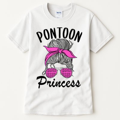 Pontoon Princess Boating Mom Lake Life Funny Pontooning Meaningful Gift Tall T-Shirt