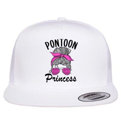 Pontoon Princess Boating Mom Lake Life Funny Pontooning Meaningful Gift Flatbill Hat