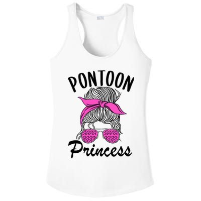 Pontoon Princess Boating Mom Lake Life Funny Pontooning Meaningful Gift Ladies PosiCharge Competitor Racerback Tank