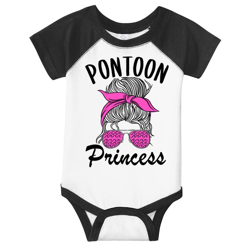 Pontoon Princess Boating Mom Lake Life Funny Pontooning Meaningful Gift Infant Baby Jersey Bodysuit