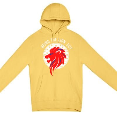 Patriot Party Bring The Lion Out American Conservative Maga Gift Premium Pullover Hoodie