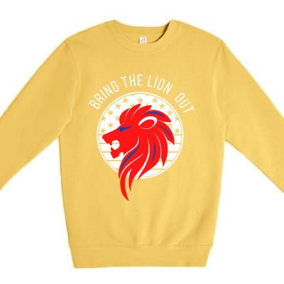 Patriot Party Bring The Lion Out American Conservative Maga Gift Premium Crewneck Sweatshirt