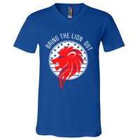 Patriot Party Bring The Lion Out American Conservative Maga Gift V-Neck T-Shirt