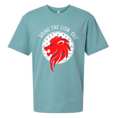 Patriot Party Bring The Lion Out American Conservative Maga Gift Sueded Cloud Jersey T-Shirt