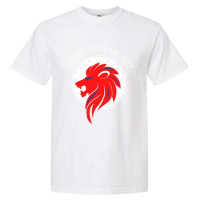 Patriot Party Bring The Lion Out American Conservative Maga Gift Garment-Dyed Heavyweight T-Shirt