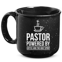 Pastor Powered By Coffe And The Holy Spirit 15oz Campfire Ceramic Mug