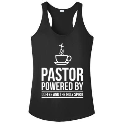 Pastor Powered By Coffe And The Holy Spirit Ladies PosiCharge Competitor Racerback Tank
