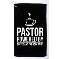 Pastor Powered By Coffe And The Holy Spirit Golf Towel