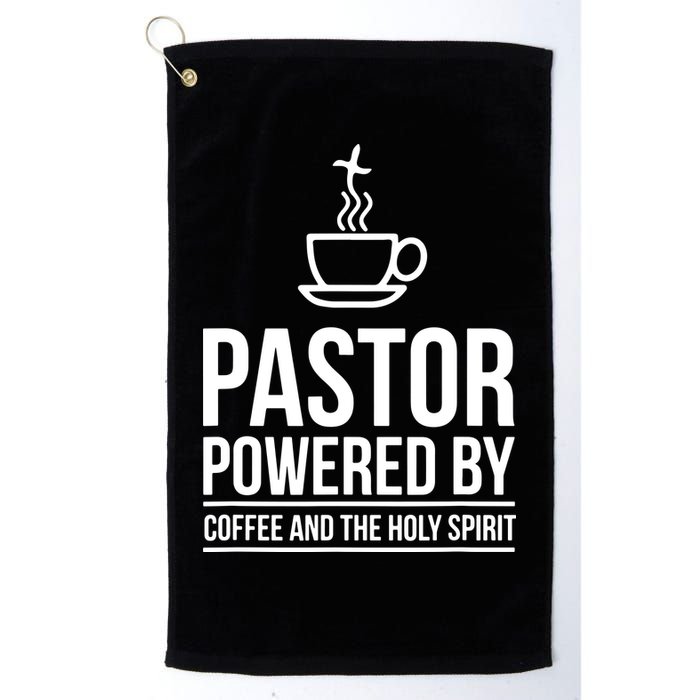 Pastor Powered By Coffe And The Holy Spirit Golf Towel
