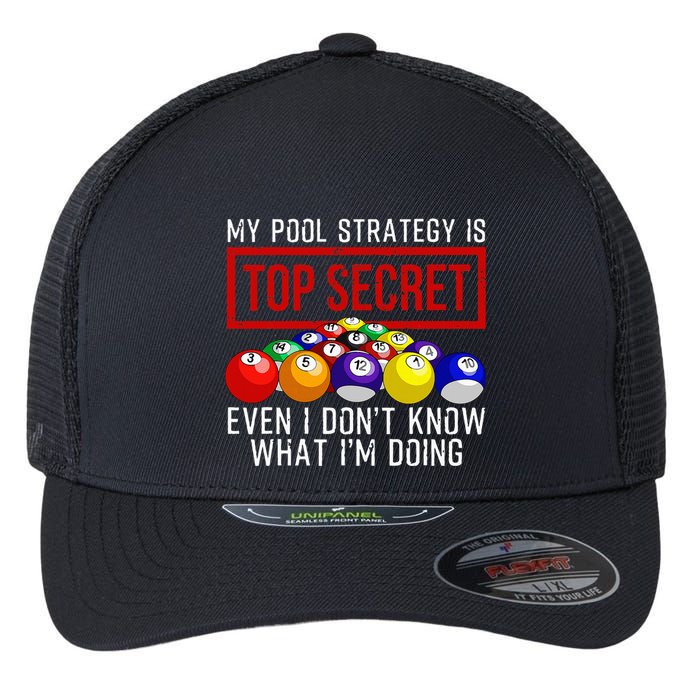 Pool Player Billiards Gift Game Play Flexfit Unipanel Trucker Cap
