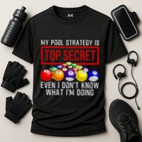 Pool Player Billiards Gift Game Play Cooling Performance Crew T-Shirt