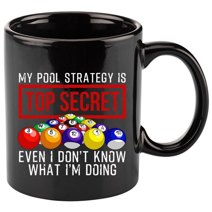 Pool Player Billiards Gift Game Play 11oz C Handle Ceramic Mug