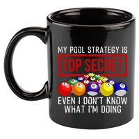 Pool Player Billiards Gift Game Play 11oz C Handle Ceramic Mug