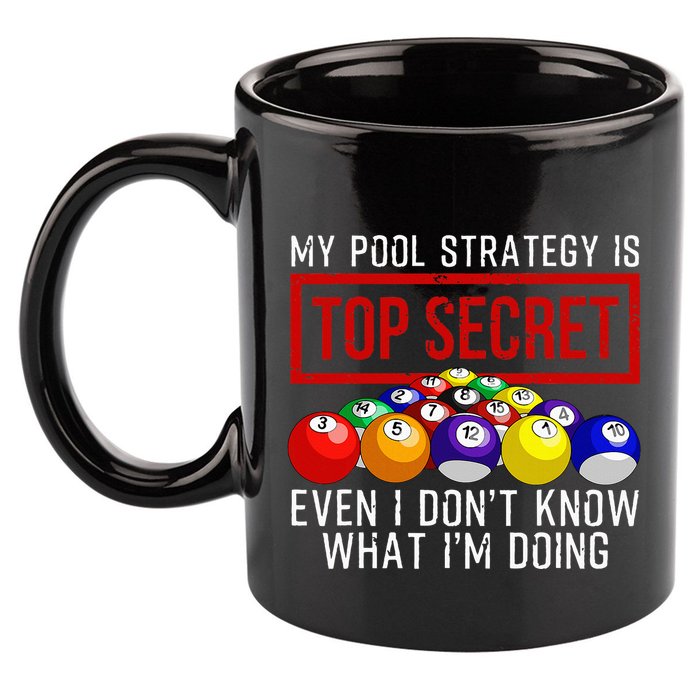 Pool Player Billiards Gift Game Play 11oz C Handle Ceramic Mug