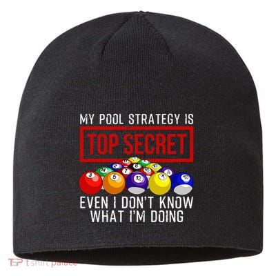 Pool Player Billiards Gift Game Play Sustainable Beanie