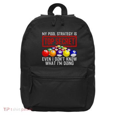 Pool Player Billiards Gift Game Play 16 in Basic Backpack