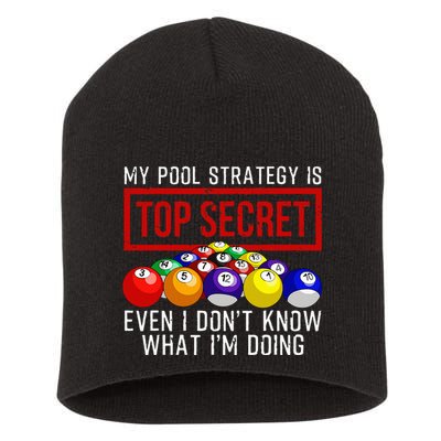 Pool Player Billiards Gift Game Play Short Acrylic Beanie