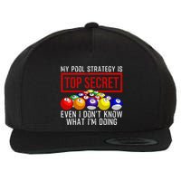 Pool Player Billiards Gift Game Play Wool Snapback Cap