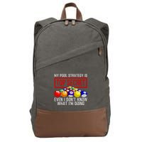 Pool Player Billiards Gift Game Play Cotton Canvas Backpack