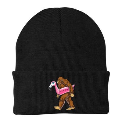 Pool Party Bigfoot Flamingo Men Women Sasquatch Pink Float Beanie