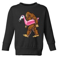 Pool Party Bigfoot Flamingo Men Women Sasquatch Pink Float Toddler Sweatshirt