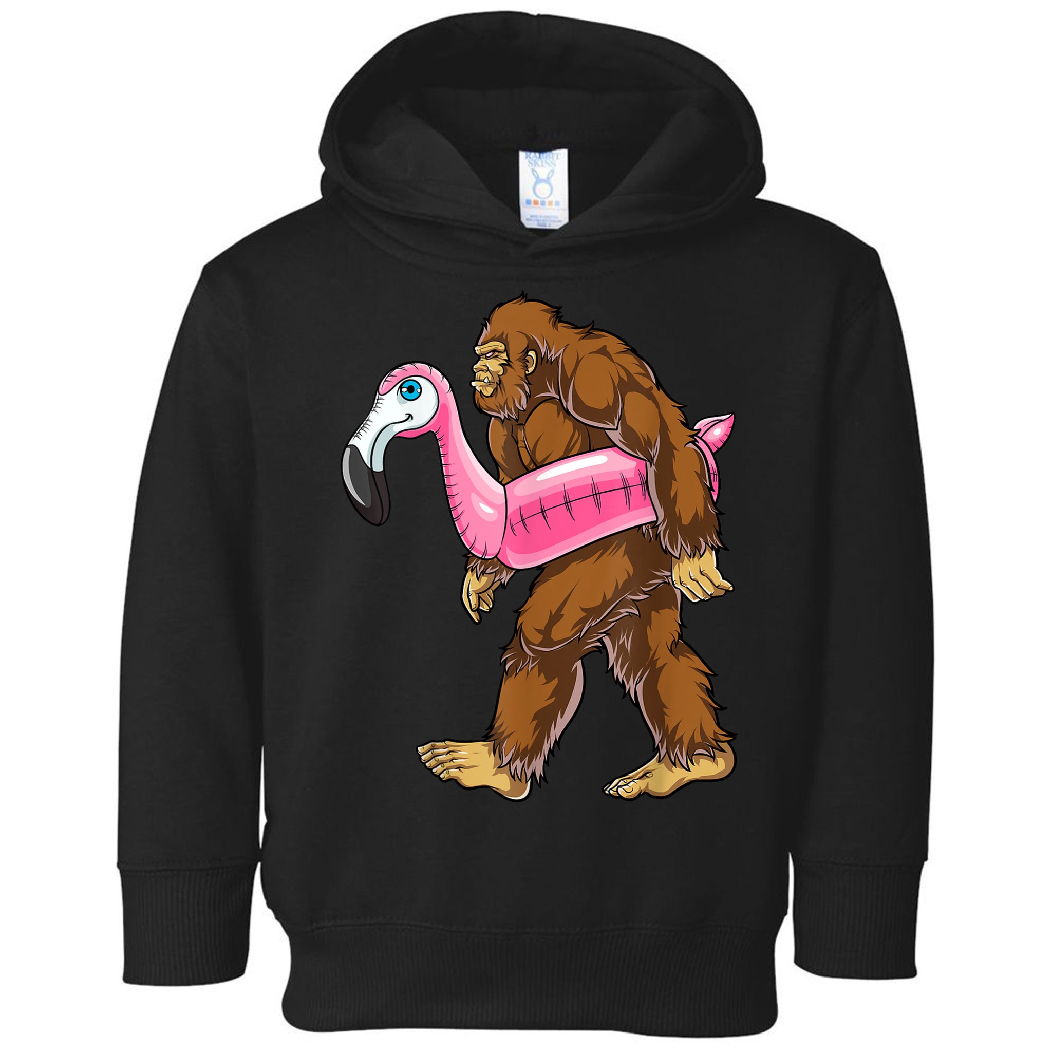 Pool Party Bigfoot Flamingo Men Women Sasquatch Pink Float Toddler Hoodie